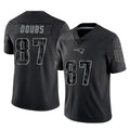 NE.Patriots #87 Romeo Doubs Player Black Reflective LImited Home Game STECN Stitched Jerseys