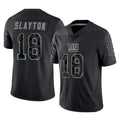 NY.Giants #18 Darius Slayton Player Black Limited Reflective Home Game STECN Stitched Jerseys