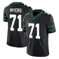 NY.Jets #71 Josh Myers Player Black Limited Legacy Vapor F.U.S.E. Home Game STECN Stitched Jerseys