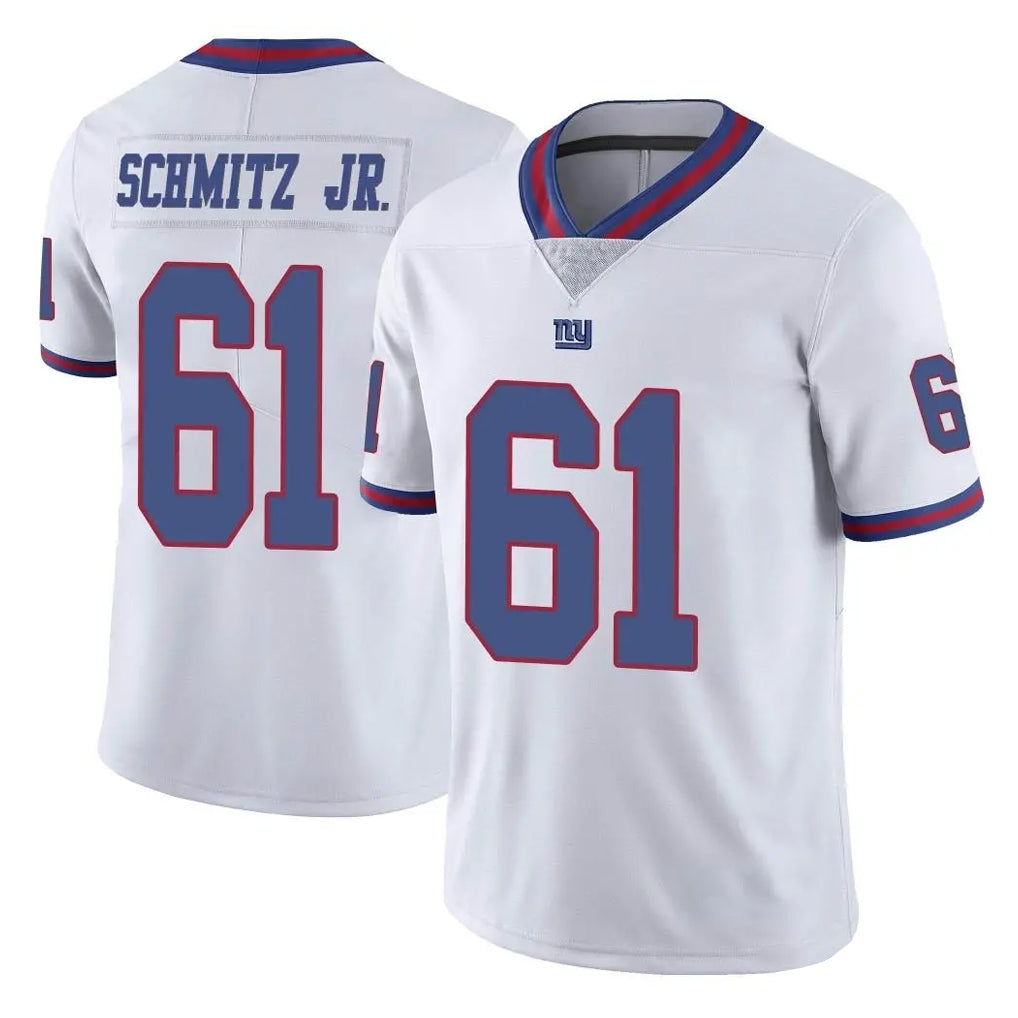 NY.Giants #61 John Michael Schmitz Jr. Player White Color Rush Home Game STECN Stitched Jerseys