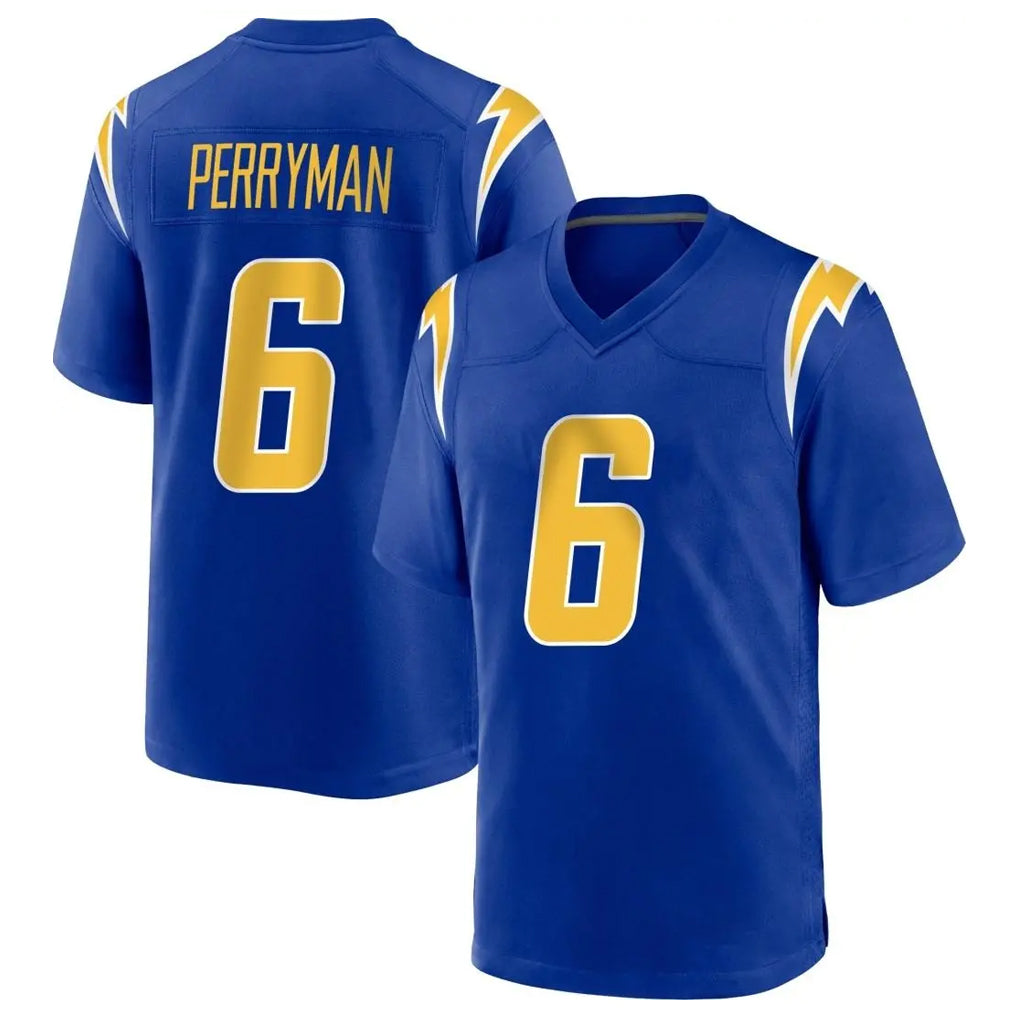 LA.Chargers #6 Denzel Perryman Player Royal Home Game STECN Stitched Jerseys