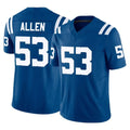 IN.Colts #53 CJ Allen Player Royal Limited Vapor F.U.S.E. Home Game STECN Stitched Jerseys
