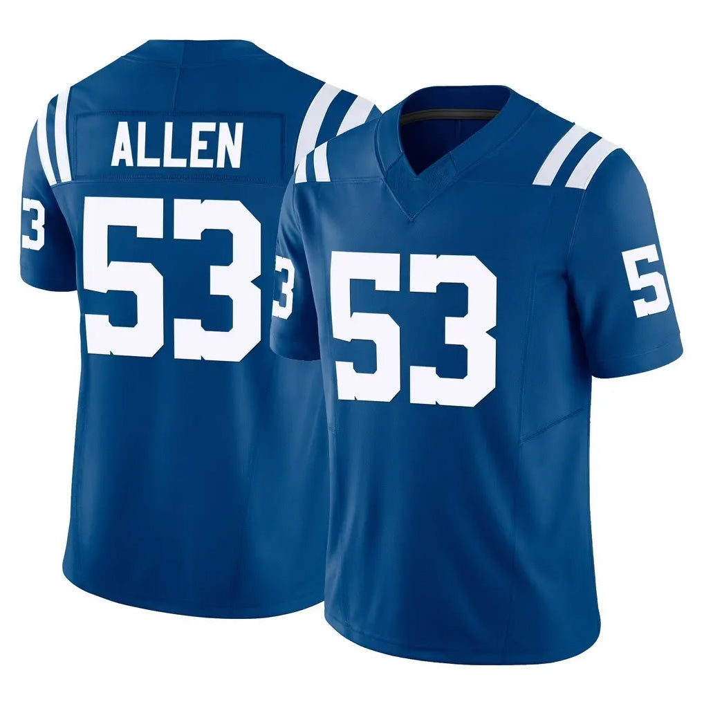 IN.Colts #53 CJ Allen Player Royal Limited Vapor F.U.S.E. Home Game STECN Stitched Jerseys