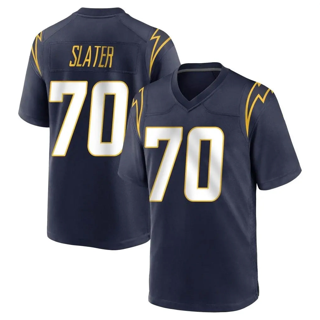 LA.Chargers #70 Rashawn Slater Player Navy Home Game STECN Stitched Jerseys