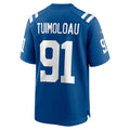 STECN IN.Colts #91 JT Tuimoloau Royal Team Game Jersey