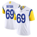 LA.Rams #69 Kevin Dotson Player White Limited Vapor Untouchable Home Game STECN Stitched Jerseys