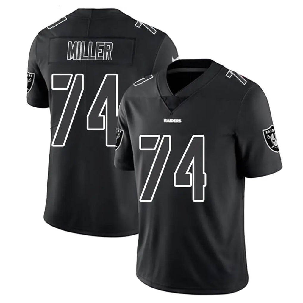 LV.Raiders #74 Kolton Miller Player Black Limited Black Impact Home Game STECN Stitched Jerseys