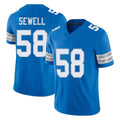 D.Lions #58 Penei Sewell Player Blue Limited Vapor F.U.S.E. Alternate Home Game STECN Stitched Jerseys