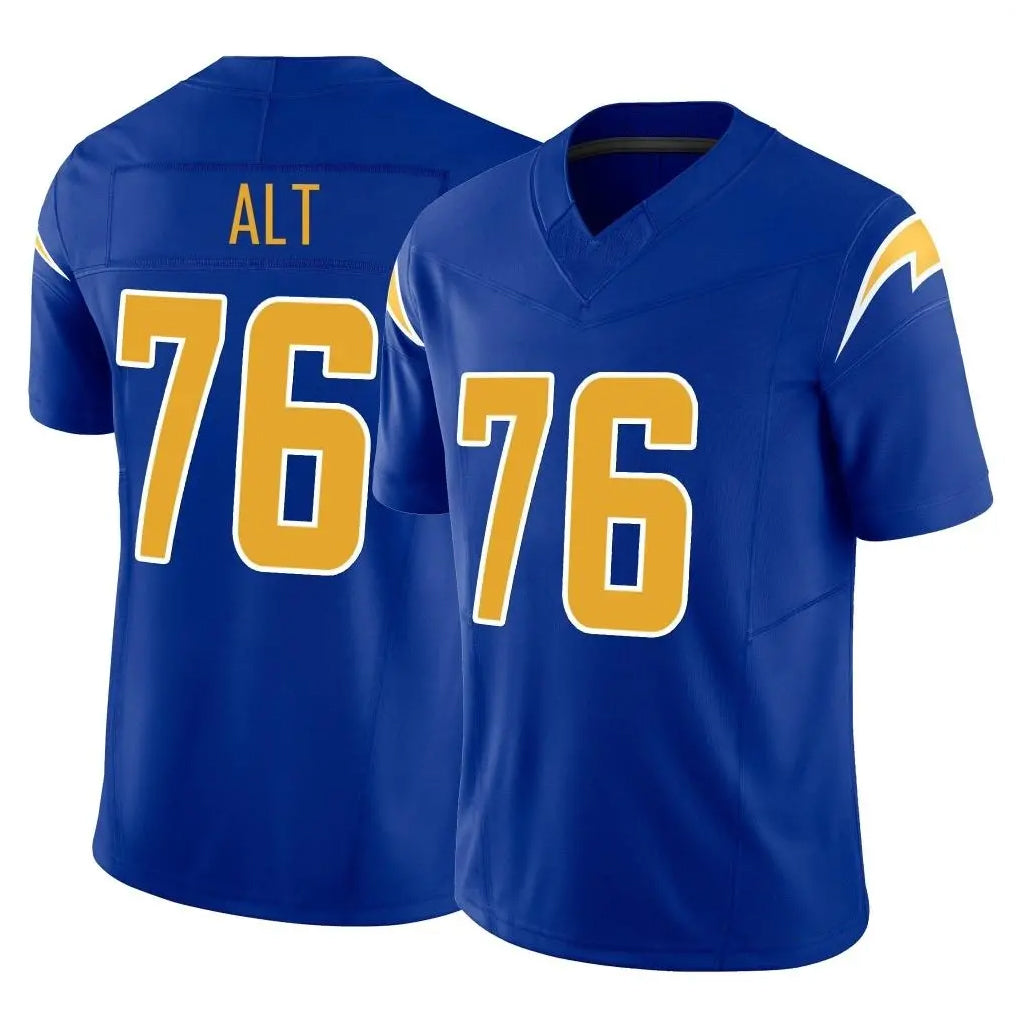LA.Chargers #76 Joe Alt Player Royal Limited Vapor F.U.S.E. Home Game STECN Stitched Jerseys