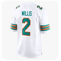 M.Dolphins #2 Malik Willis Player White Limited Home Game STECN Stitched Jerseys