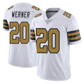 NO.Saints #20 Pete Werner Player White Limited Color Rush Home Game STECN Stitched Jerseys