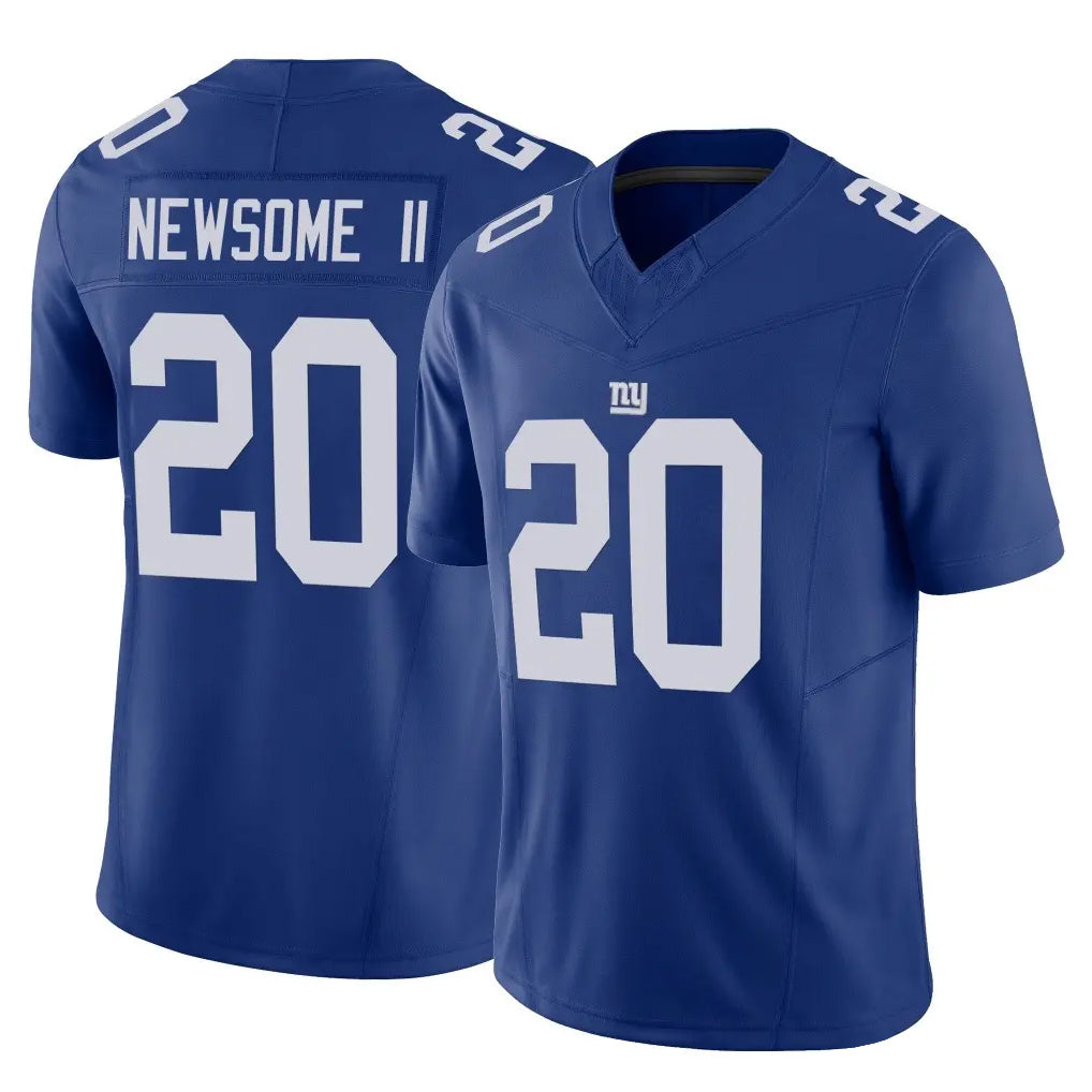 NY.Giants #20 Greg Newsome II Player Royal Limited Vapor F.U.S.E. Home Game STECN Stitched Jerseys