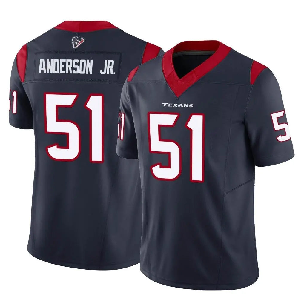 H.Texans #51 Will Anderson Jr. Player Navy Limited Vapor F.U.S.E. Home Game STECN Stitched Jerseys