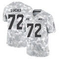 S.Seahawks #72 Abraham Lucas Player Arctic Camo Limited Salute To Service Home Game STECN Stitched Jerseys