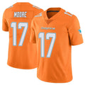M.Dolphins #17 Trey Moore Player Orange Limited Home Game STECN Stitched Jerseys