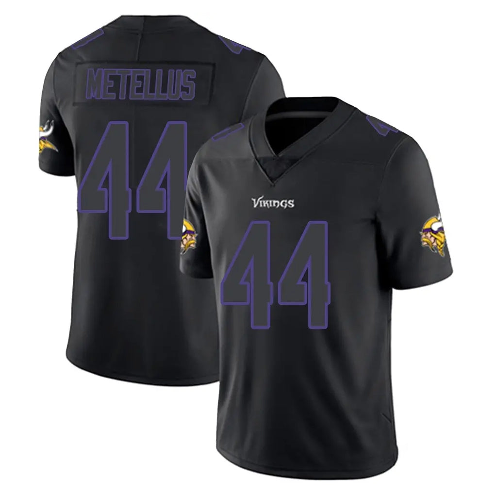 M.Vikings #44 Josh Metellus Player Black Impact LImited Home Game STECN Stitched Jerseys