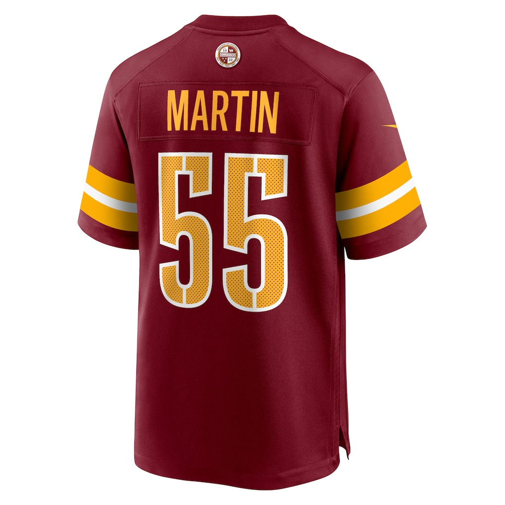 STECN W.Commanders #55 Jacob Martin Burgundy Team Game Jersey