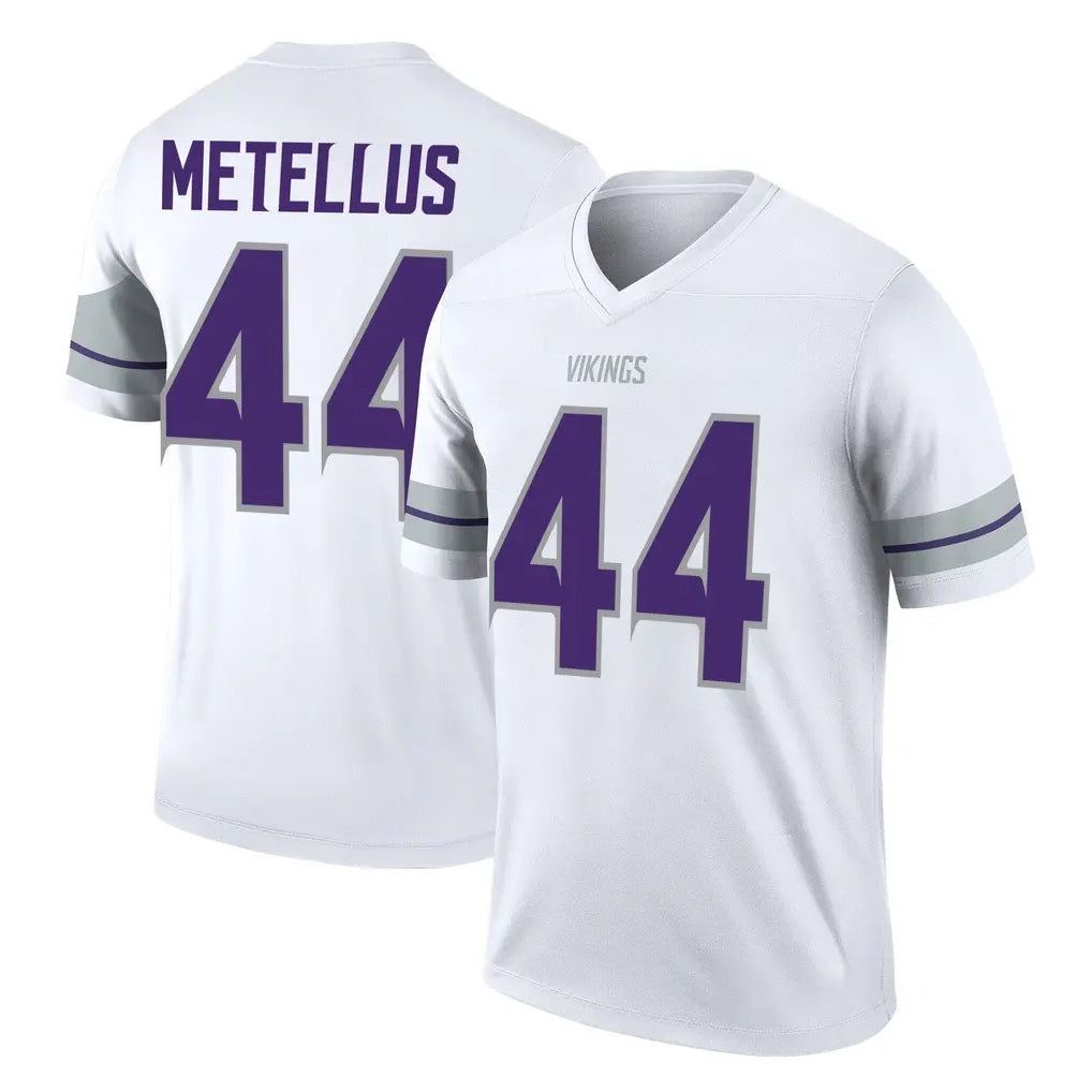 M.Vikings #44 Josh Metellus Player White Alternate Legend Home Game STECN Stitched Jerseys
