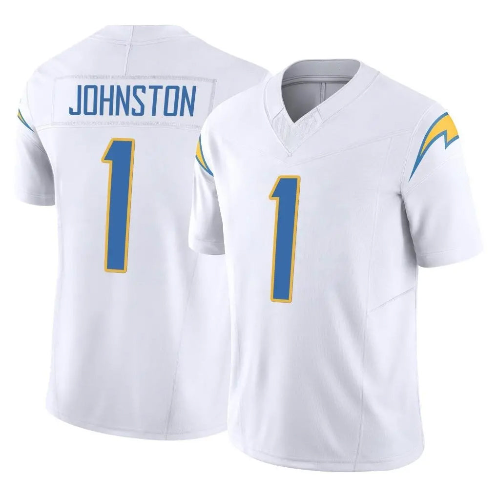 LA.Chargers #1 Quentin Johnston Player White Limited Vapor F.U.S.E. Home Game STECN Stitched Jerseys