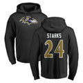 B.Ravens #24 Malaki Starks Player Black Pullover Hoodie STECN Stitched Jerseys