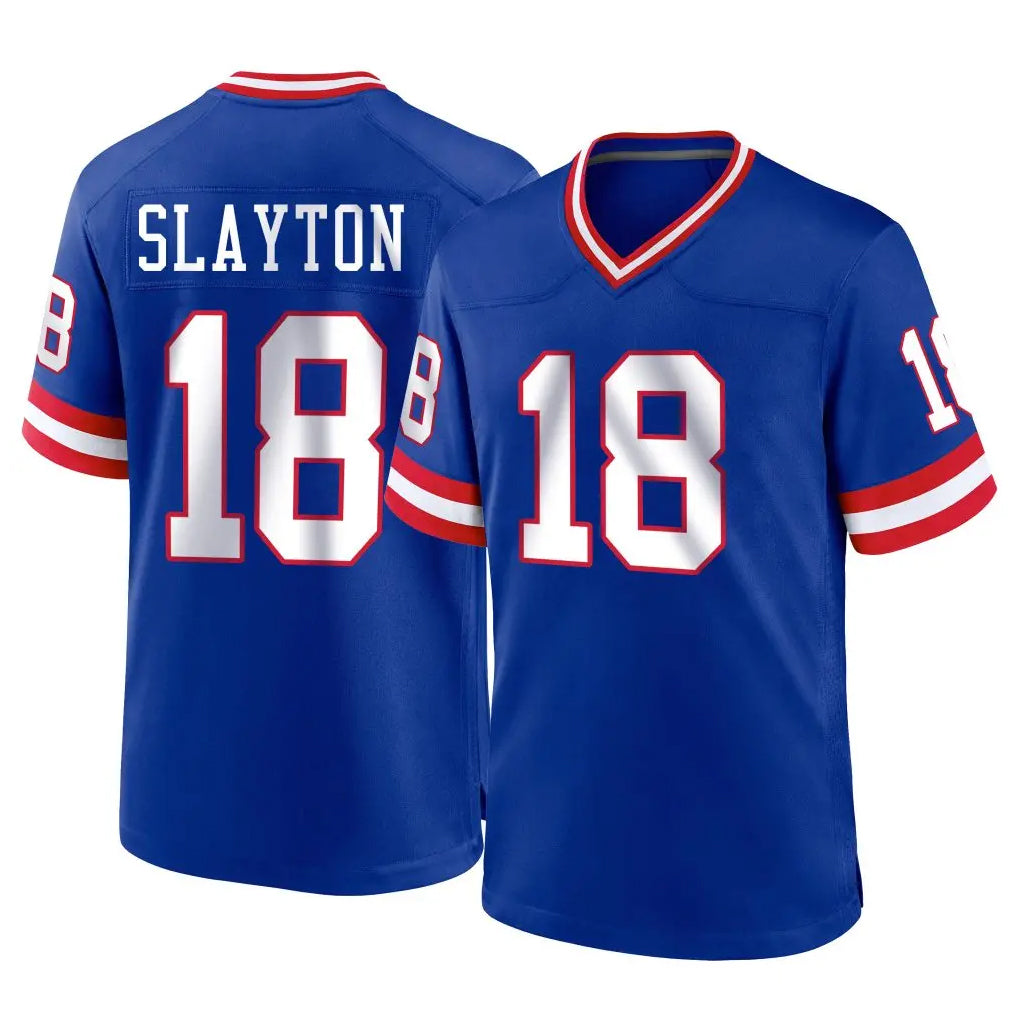 NY.Giants #18 Darius Slayton Player Royal Classic Home Game STECN Stitched Jerseys