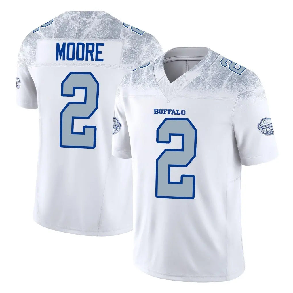 B.Bills #2 DJ Moore Player White Rivalries Collection Limited Game STECN Stitched Jerseys