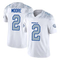 B.Bills #2 DJ Moore Player White Rivalries Collection Limited Game STECN Stitched Jerseys