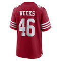 STECN SF.49ers #46 Jon Weeks Scarlet Team Game Jersey