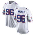 B.Bills #96 Deone Walker Player White Alternate Game STECN Stitched Jerseys