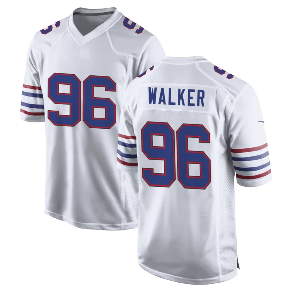 B.Bills #96 Deone Walker Player White Alternate Game STECN Stitched Jerseys