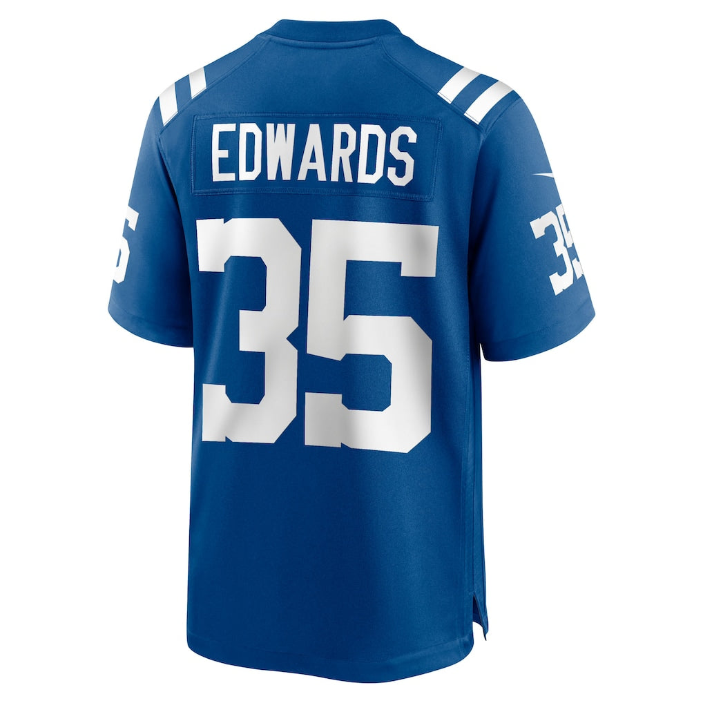 STECN IN.Colts #35 Johnathan Edwards Royal Team Game Jersey