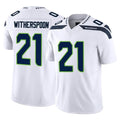 S.Seahawks #21 Devon Witherspoon Player White Limited Vapor F.U.S.E. Home Game STECN Stitched Jerseys