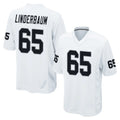 LV.Raiders #65 Tyler Linderbaum Player White Home Game STECN Stitched Jerseys
