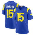 LA.Rams #15 Ty Simpson Player Royal Limited Home Game STECN Stitched Jerseys