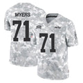 NY.Jets #71 Josh Myers Player Arctic Camo Salute to Service Limited Game STECN Stitched Jerseys
