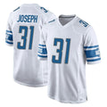 D.Lions #31 Kerby Joseph Player White Home Game STECN Stitched Jerseys