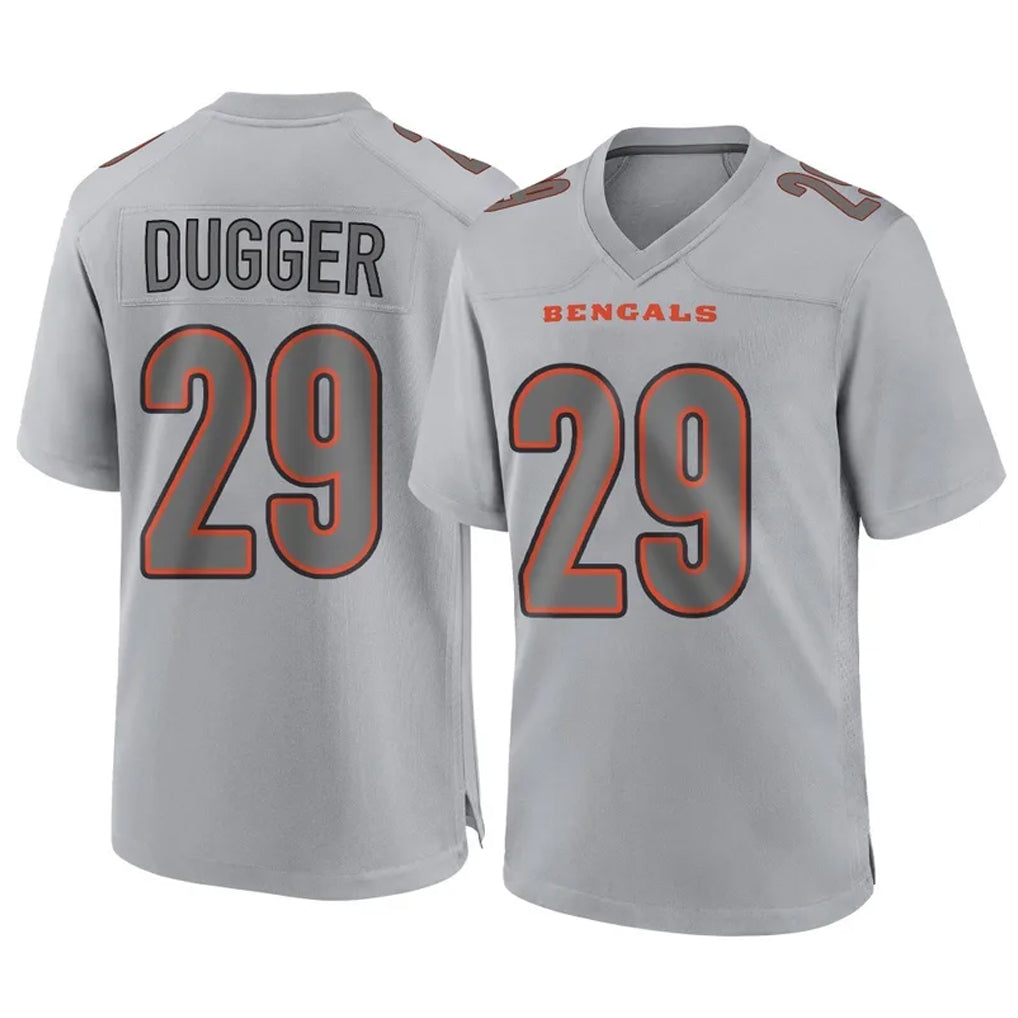 C.Bengals #29 Kyle Dugger Player Gray Atmosphere Fashion Game STECN Stitched Jerseys