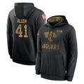 J.Jaguars #41 Josh Hines-Allen Player Black Salute to Service Hoodies Limited Game STECN Stitched Jerseys