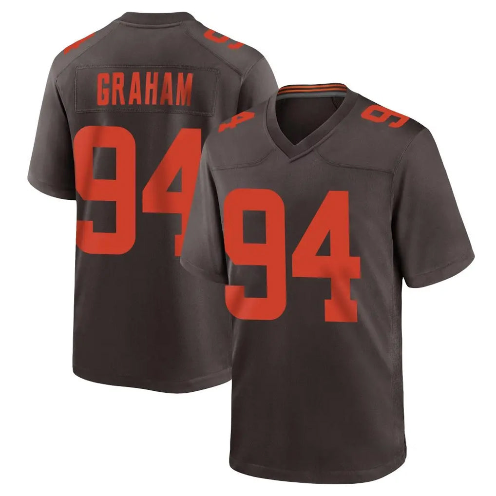 C.Browns #94 Mason Graham Player Brown Alternate Home Game STECN Stitched Jerseys