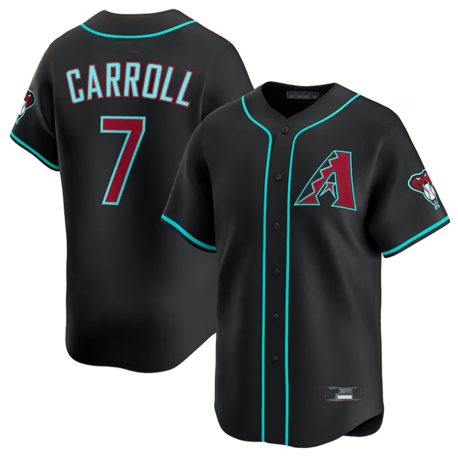 STECN A.Diamondbacks #7 Corbin Carroll Player Black Limited American Personalized Stitched Jerseys