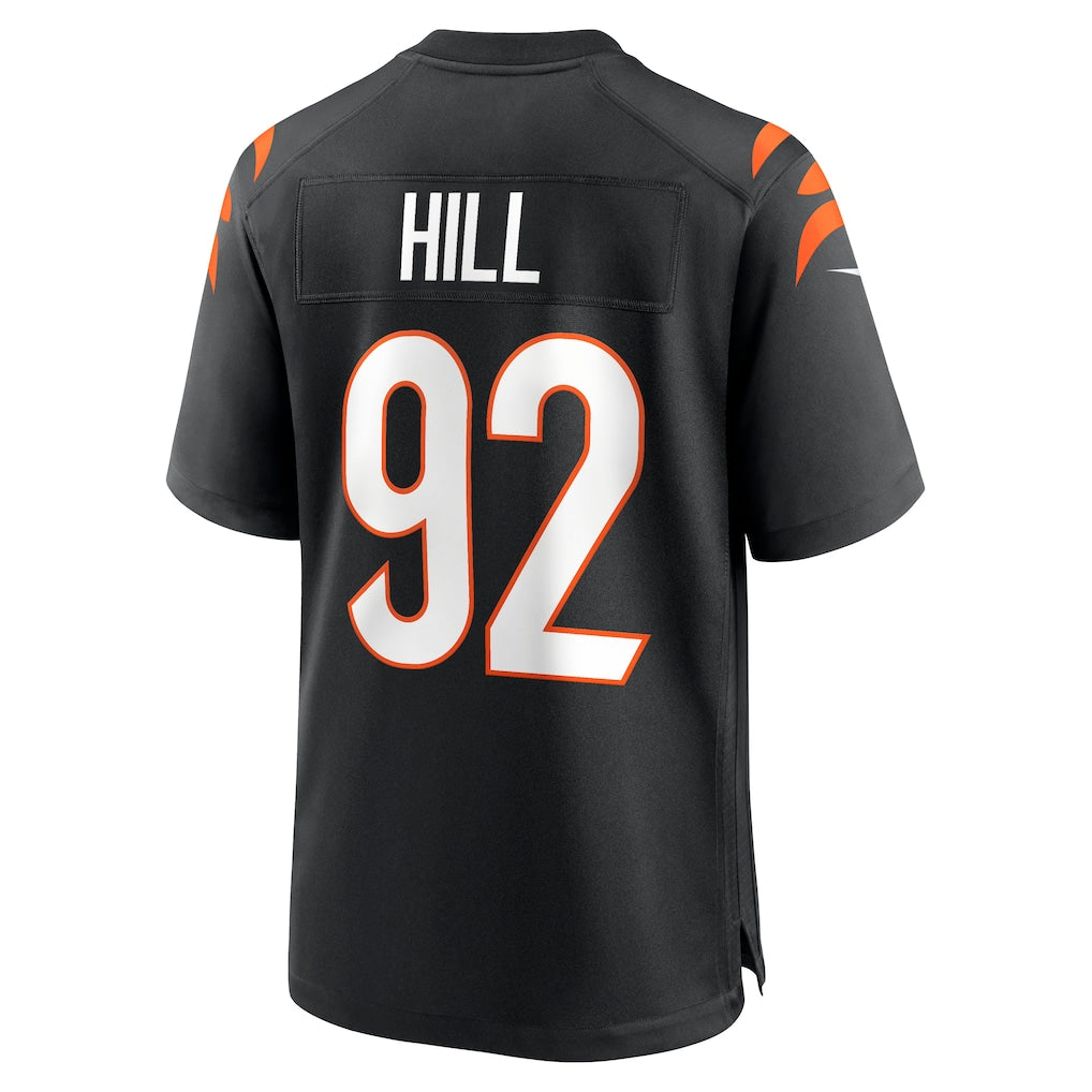 STECN C.Bengals #92 B.J. Hill Black Game Jersey