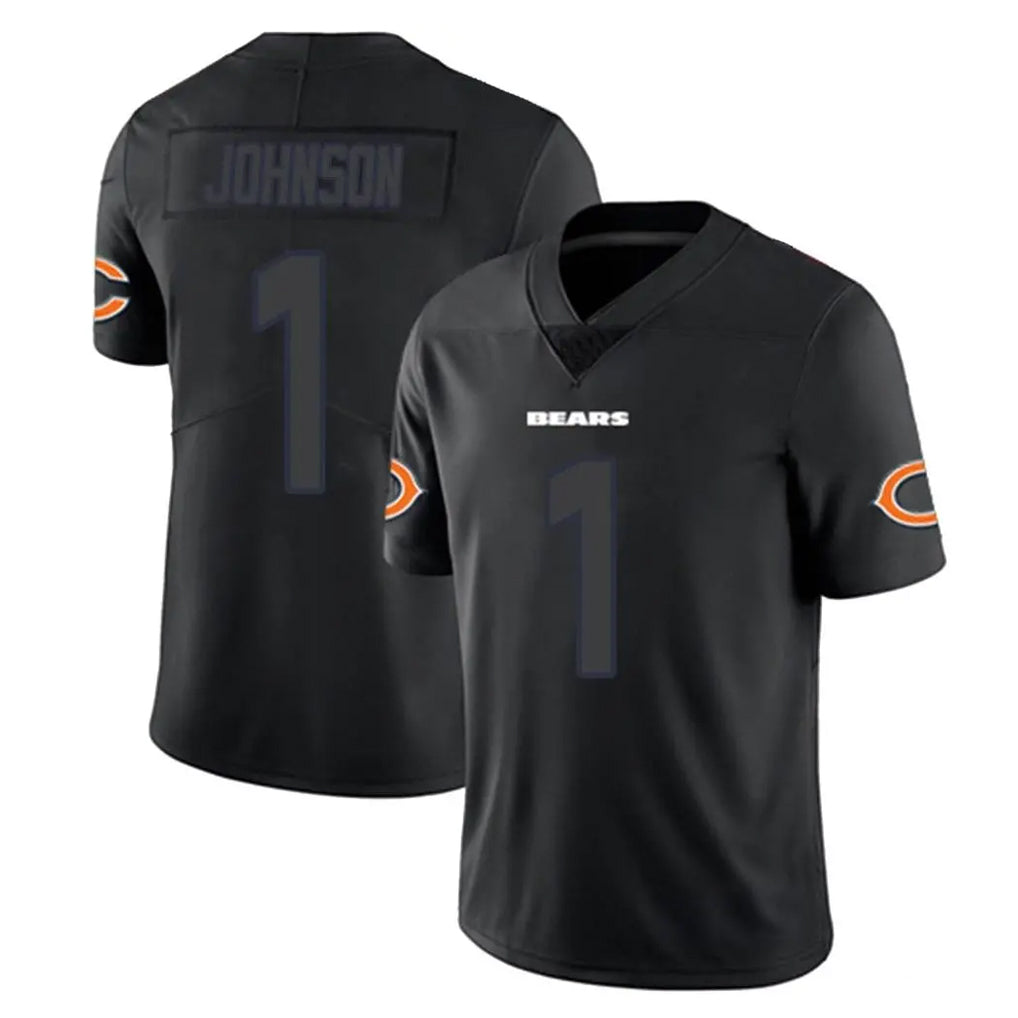 C.Bears #1 Jaylon Johnson Player Black Impact Limited Game STECN Stitched Jerseys