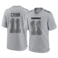 LV.Raiders #11 Jeremy Chinn Player Gray Atmosphere Fashion Limited Game STECN Stitched Jerseys