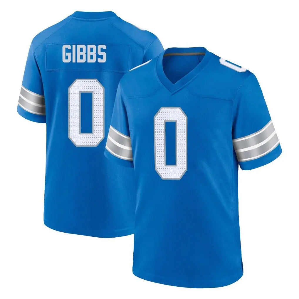 D.Lions #0 Jahmyr Gibbs Player Blue Alternate Home Game STECN Stitched Jerseys