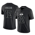 LA.Rams #12 Puka Nacua Player Black Limited Reflective Home Game STECN Stitched Jerseys