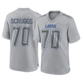 D.Lions #70 Juice Scruggs Player Gray Atmosphere Fashion Home Game STECN Stitched Jerseys