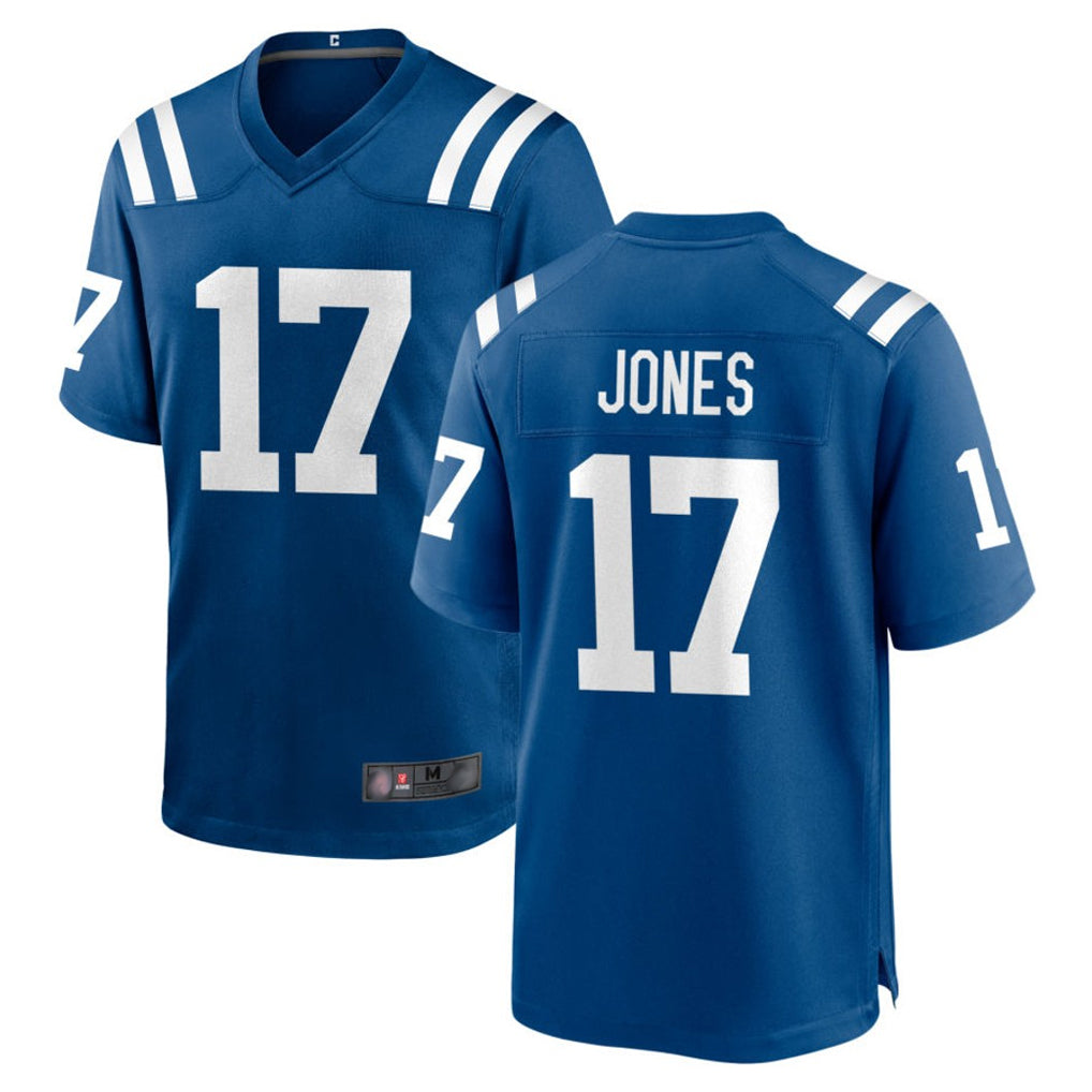 IN.Colts #17 Daniel Jones Player Royal Home Game STECN Stitched Jerseys