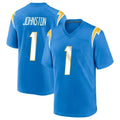 LA.Chargers #1 Quentin Johnston Player Blue Home Game STECN Stitched Jerseys
