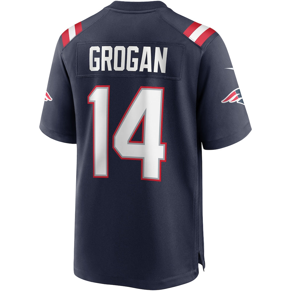 STECN NE.Patriots #14 Steve Grogan Navy Game Retired Player Jersey