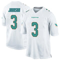 M.Dolphins #3 Chris Johnson Player White Home Game STECN Stitched Jerseys